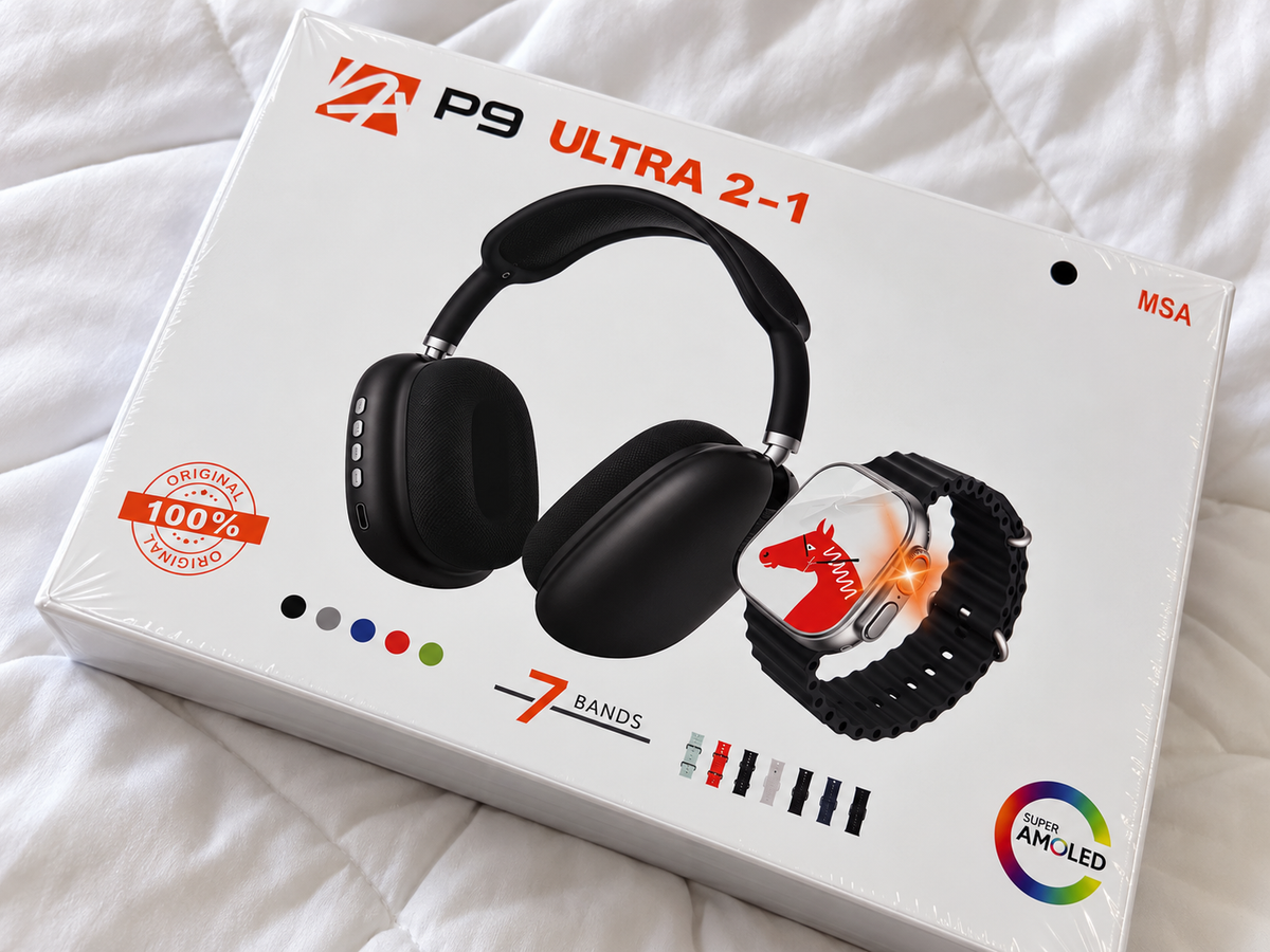 P9 Ultra 2-in-1 Headphones &amp; Smartwatch Set