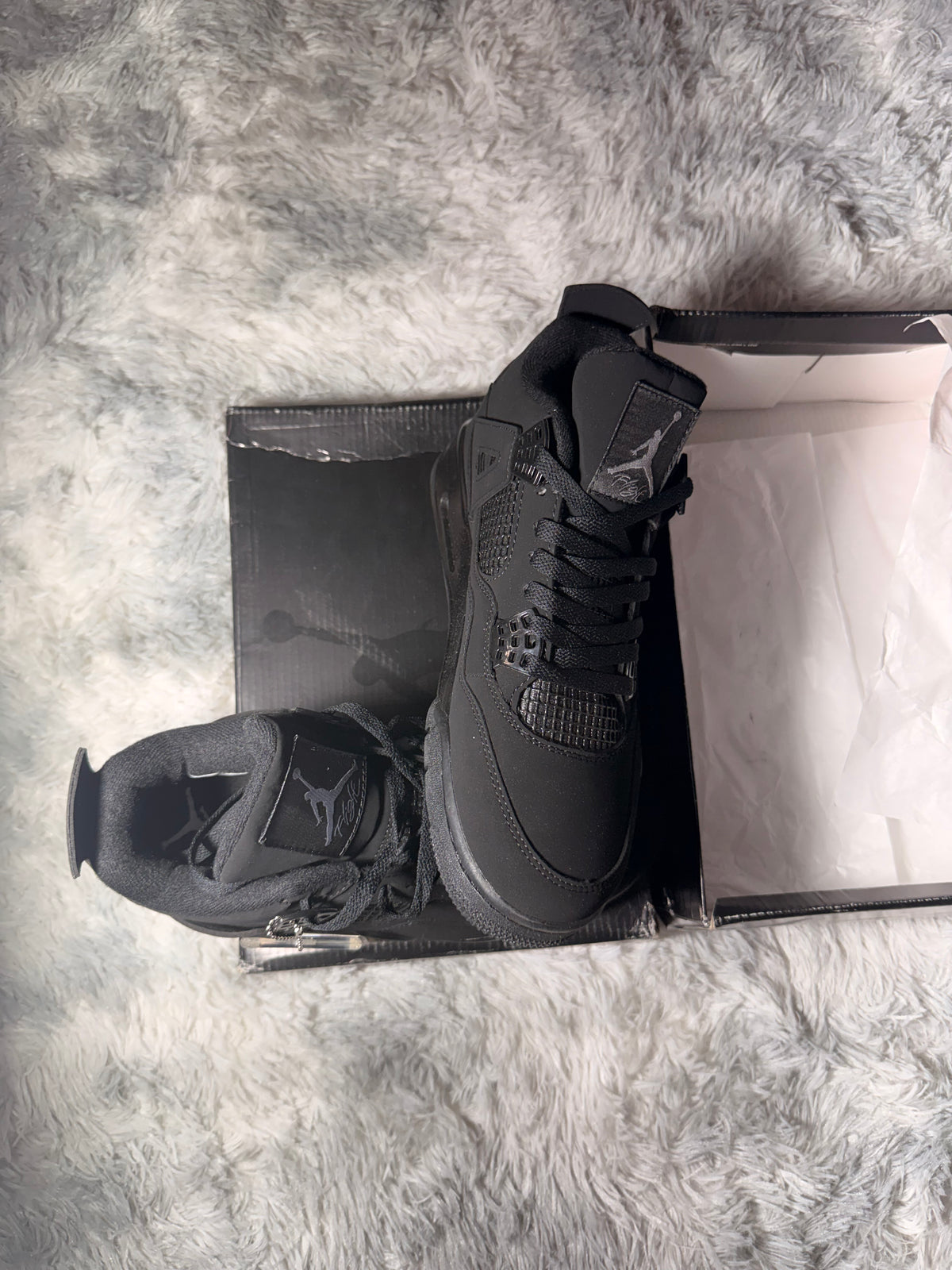 AJ4 Black Men and Women Shoes