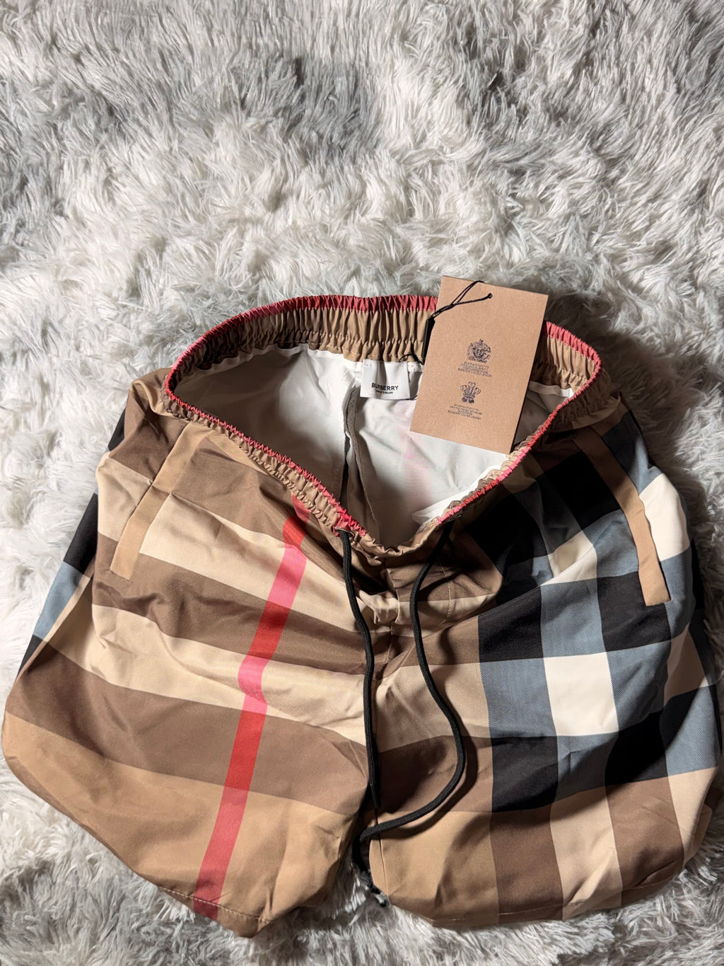 Burberry Check Drawstring Shorts