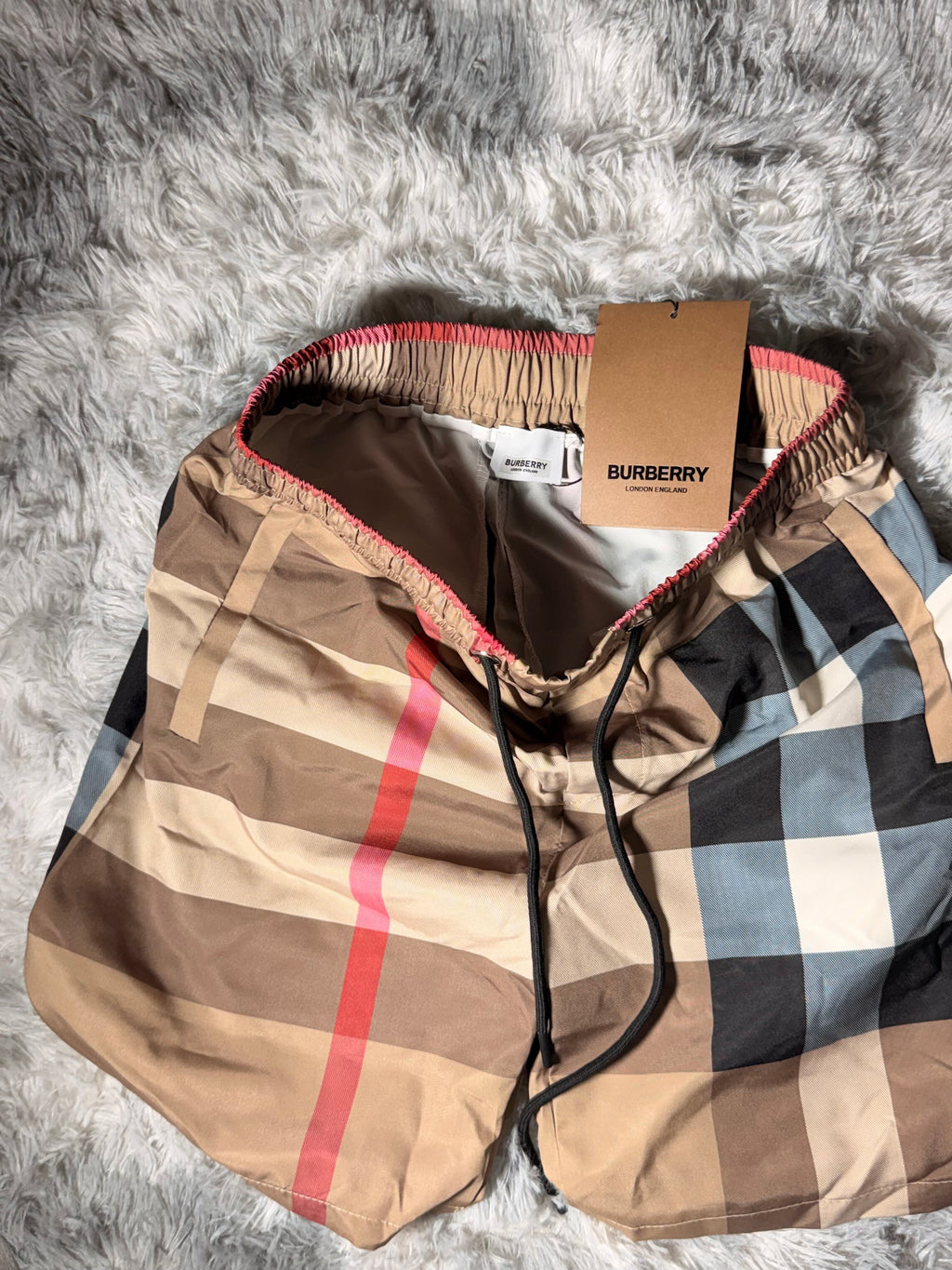 Burberry Check Drawstring Shorts