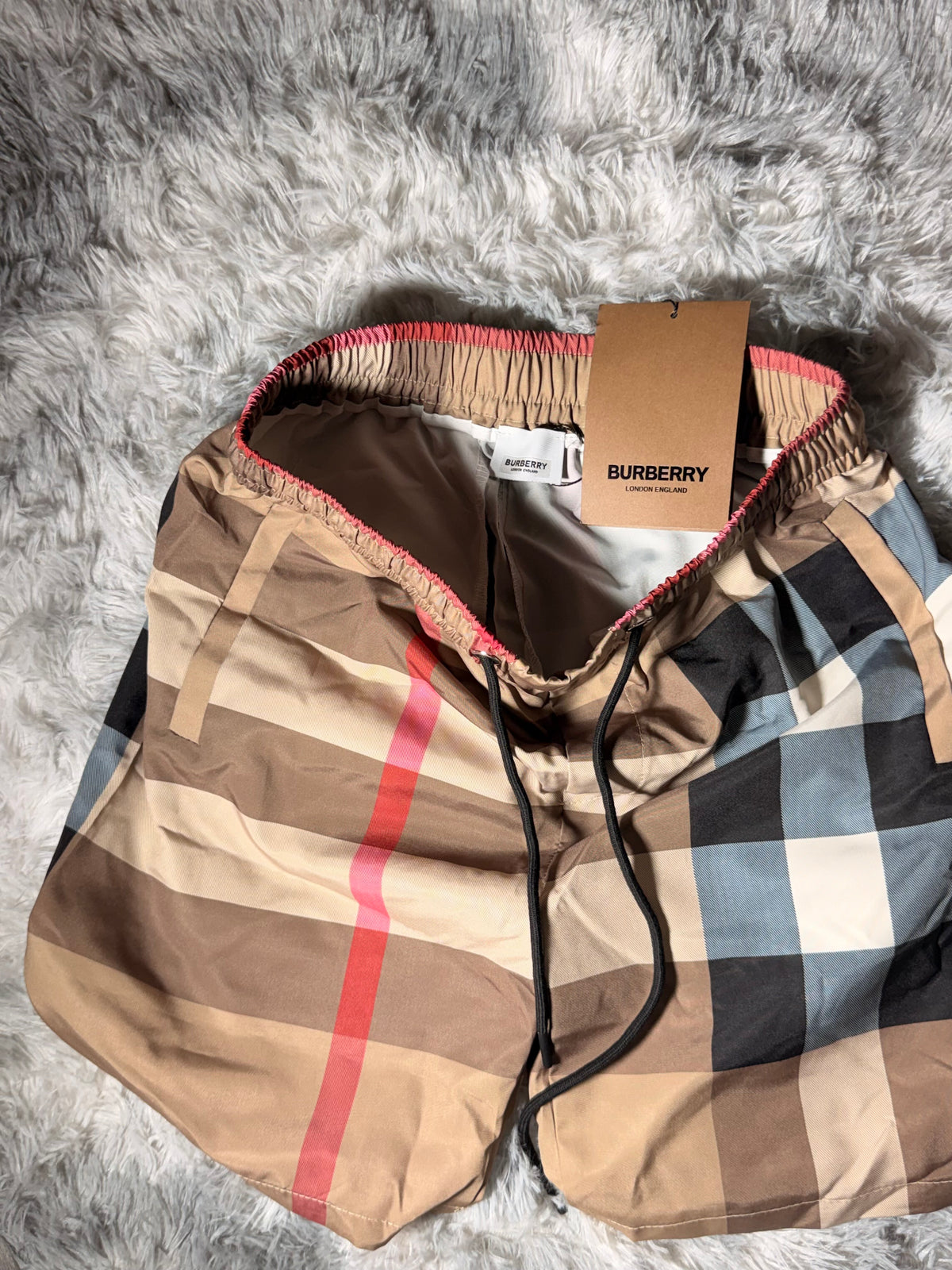 Burberry Check Drawstring Shorts