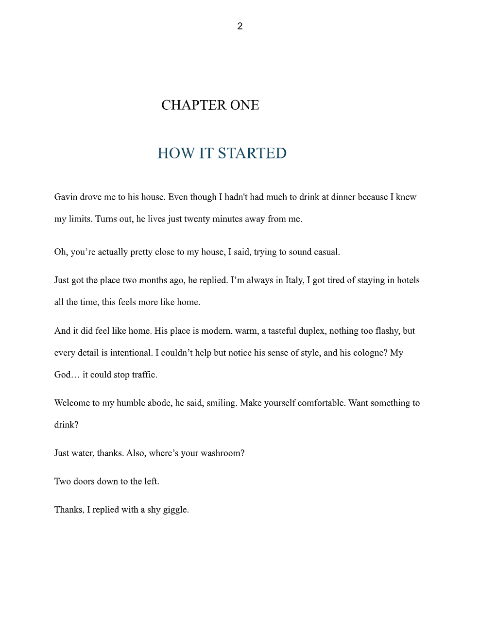 CHAPTER ONE: THE PRICE THAT COMES WITH LOVE