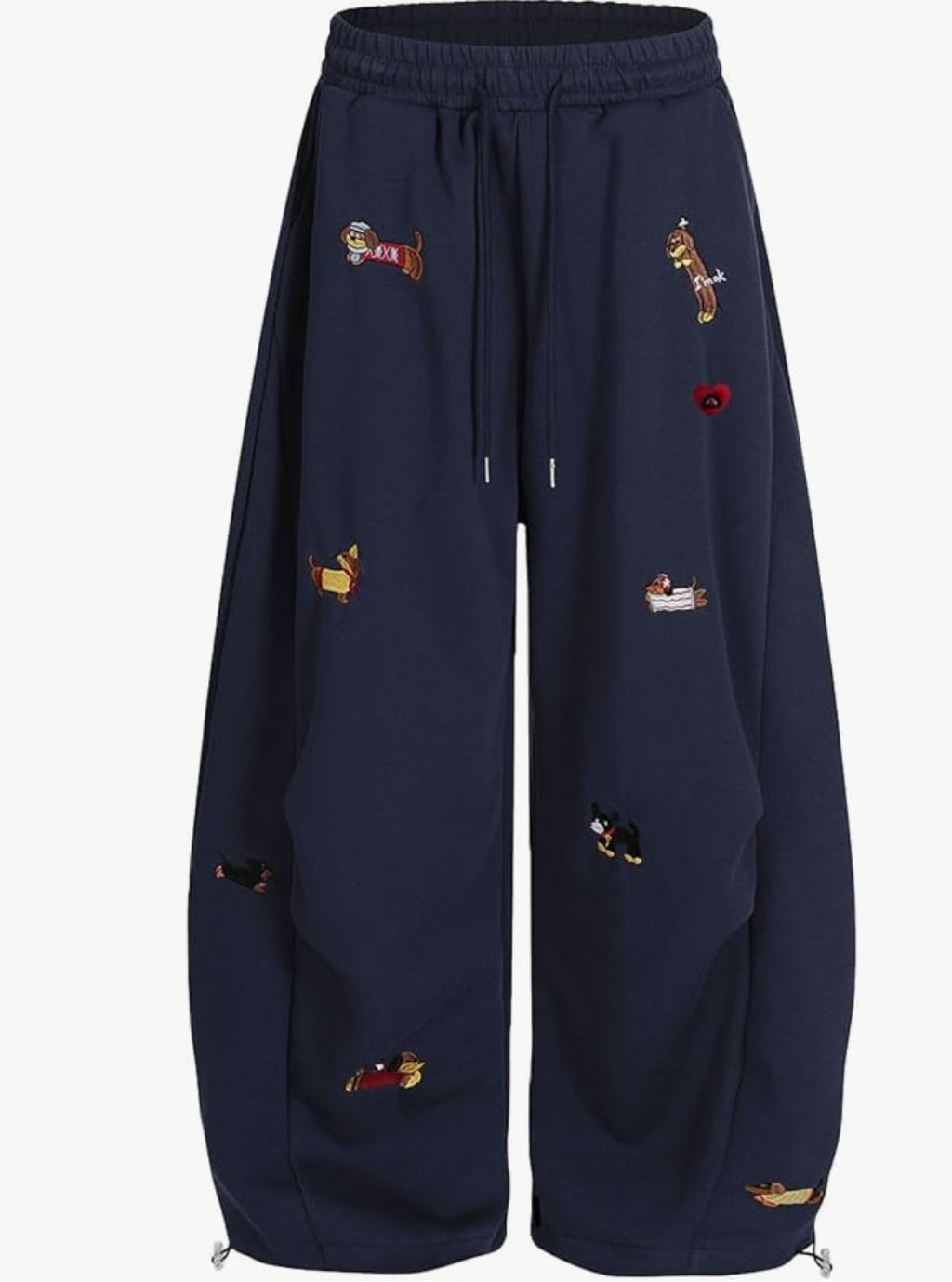 Aelfric Eden Embroidery Puppy Baggy Barrel Sweatpants