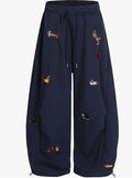Aelfric Eden Embroidery Puppy Baggy Barrel Sweatpants