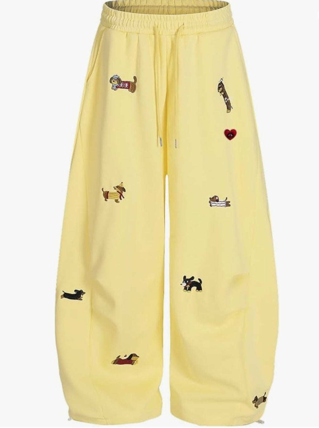 Aelfric Eden Embroidery Puppy Baggy Barrel Sweatpants