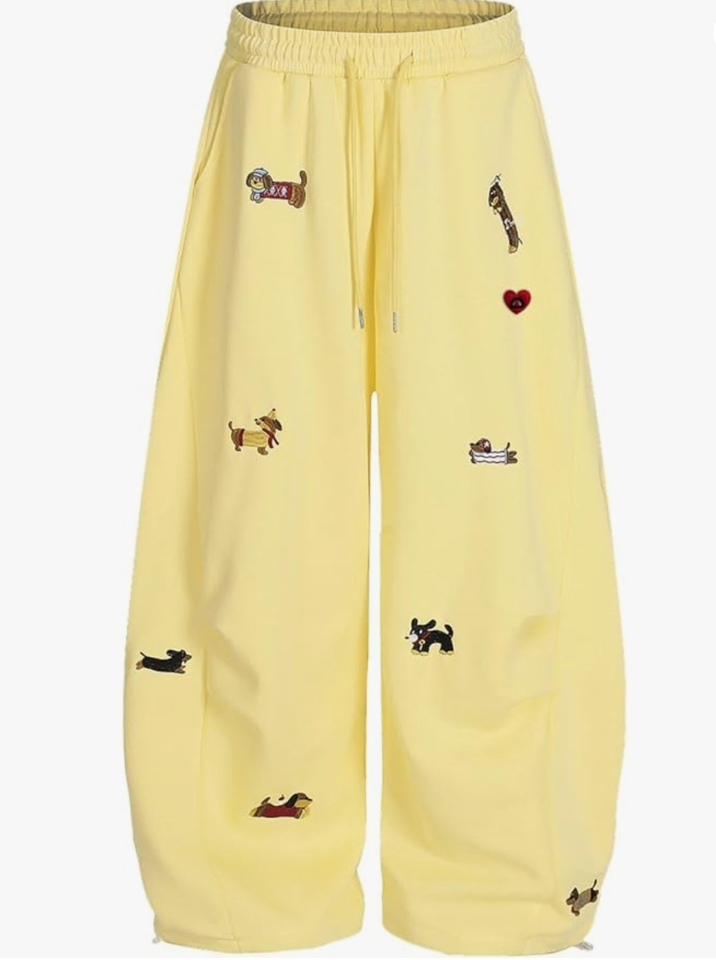 Aelfric Eden Embroidery Puppy Baggy Barrel Sweatpants