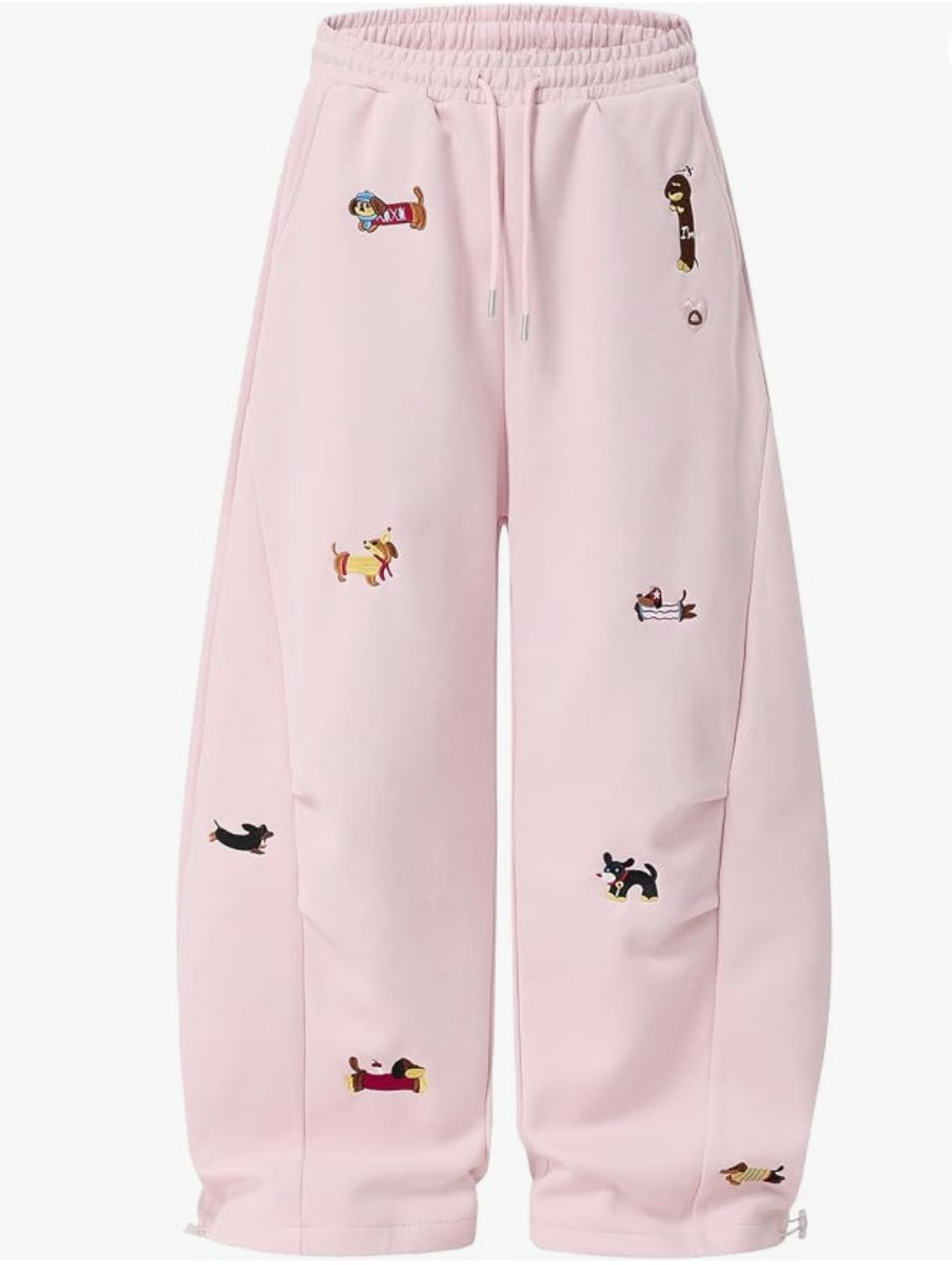 Aelfric Eden Embroidery Puppy Baggy Barrel Sweatpants