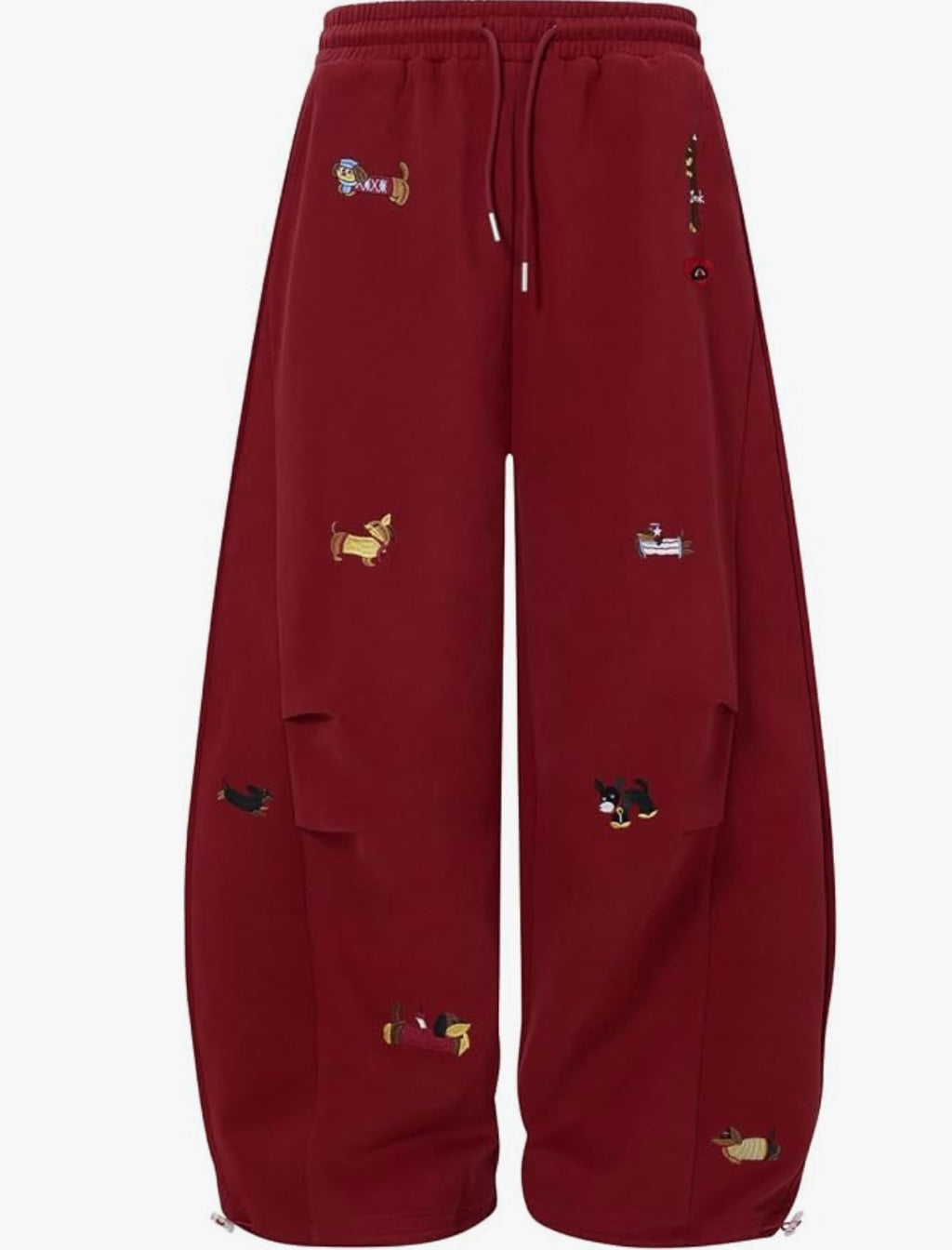 Aelfric Eden Embroidery Puppy Baggy Barrel Sweatpants