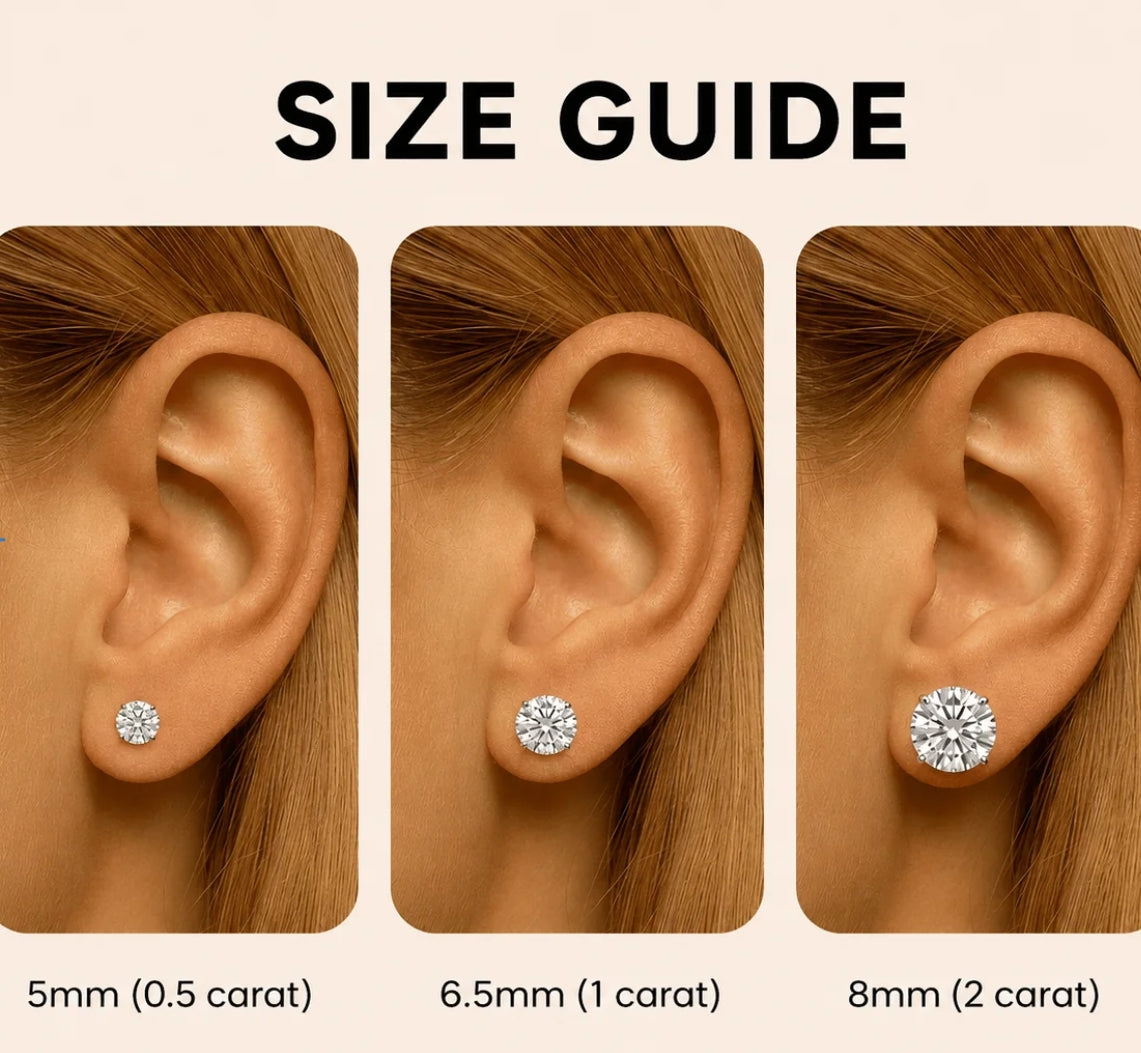Moissanite Stud Earrings
